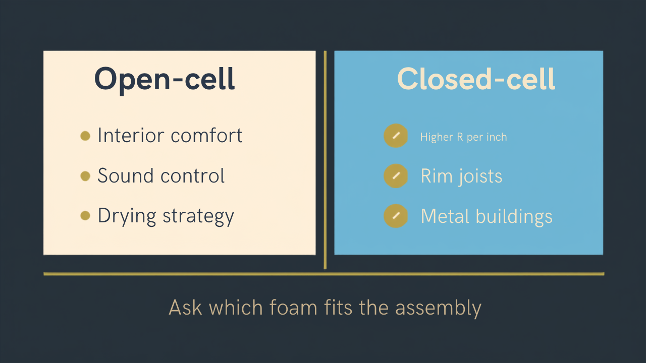 Spray foam insulation planning illustration for Rock Springs homes