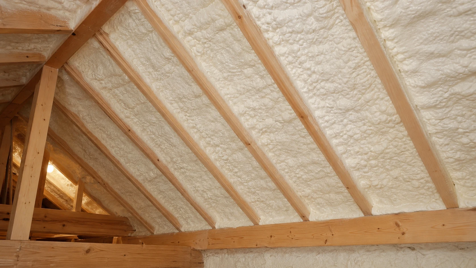 Attic and roofline spray foam project photo